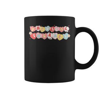 Retro Physical Therapy Candy Heart Valentines Pt Therapist Coffee Mug | Mazezy