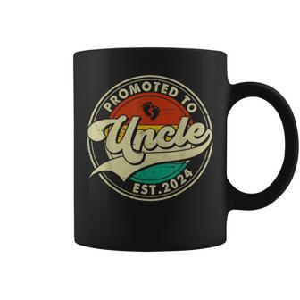 Retro Promoted To Uncle 2024 Family Father's Day Coffee Mug - Monsterry UK