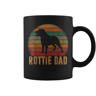 Retro Rottweiler Dad Rott Dog Owner Pet Rottie Father Coffee Mug - Monsterry CA