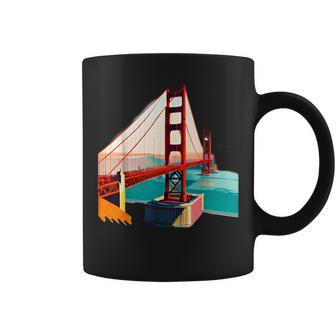 Retro San Francisco Golden Gate Bridge Sf Fog City Sf Coffee Mug - Monsterry CA