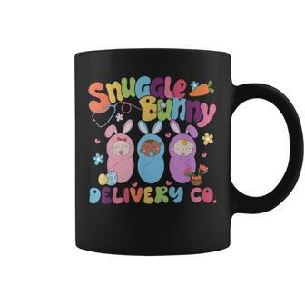 Retro Snuggle Bunny Delivery Easter Labor And Delivery Nurse Coffee Mug - Monsterry DE