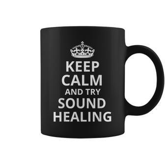 Retro Sound Healers 'Keep Calm And Try Sound Healing' Coffee Mug - Monsterry DE