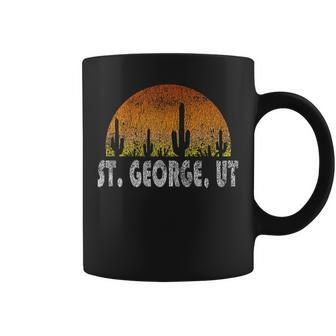 Retro St George Utah Desert Sunset Vintage Coffee Mug - Monsterry