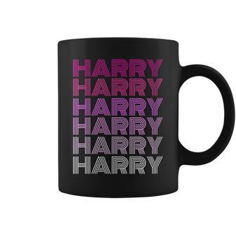 Retro Style Harry Pink Ombre Name Coffee Mug - Seseable