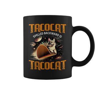 Retro Tacocat Spelled Backward Is Tacocat Cat Coffee Mug - Seseable