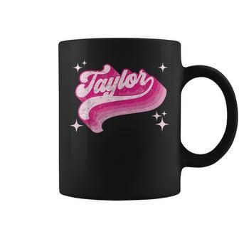 Retro Taylor First Name Personalized Birthday Coffee Mug - Monsterry