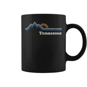 Retro Tennessee Tn T Vintage Sunrise Mountains Coffee Mug - Monsterry DE