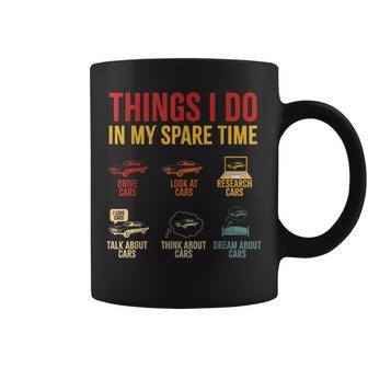 Retro Things I Do In My Spare Time Car Lovers Coffee Mug - Monsterry DE