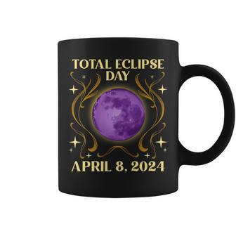 Retro Total Solar Eclipse Day April 8 2024 Sun Eclipse Coffee Mug - Seseable