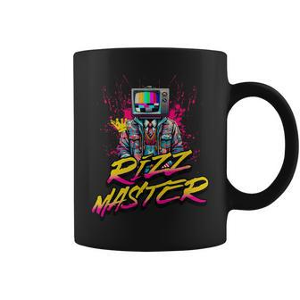 Retro Tv Head Rizz Master Vintage Cool Kid Statement Coffee Mug | Mazezy