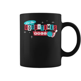 Retro Vintage 50'S 60'S Bowling Let The Good Times Roll Coffee Mug - Monsterry