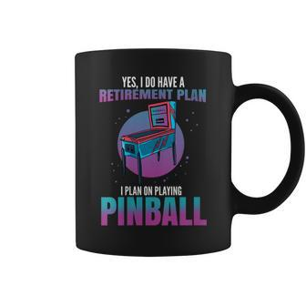 Retro Vintage Arcade Retirement To Play Pinball Coffee Mug - Monsterry