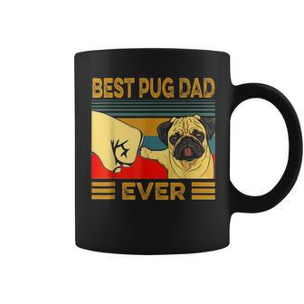 Retro Vintage Best Pug Dad Ever Fathers Day Coffee Mug - Monsterry AU