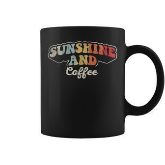 Retro Vintage Coffee Lover Sunshine And Coffee Coffee Mug - Monsterry CA