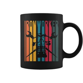 Retro Vintage Colorful Ironworker For Ironworkers Coffee Mug | Mazezy