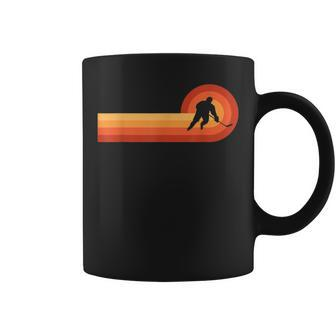 Retro Vintage Colors Ice Hockey Player Coffee Mug - Monsterry