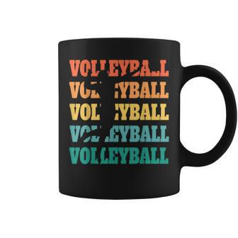 Retro Vintage Colors Volleyball Volleyball Coffee Mug - Monsterry AU