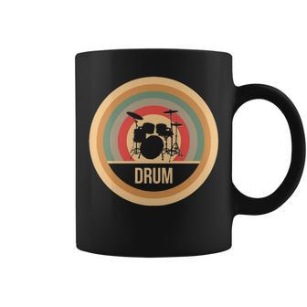 Retro Vintage Drums For Drummers Coffee Mug | Mazezy