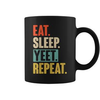 Retro Vintage Eat Sleep Yeet Repeat Coffee Mug - Thegiftio UK