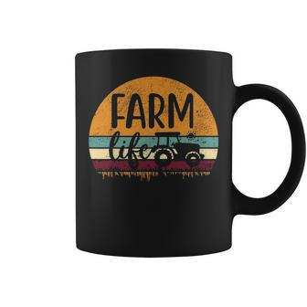 Retro Vintage Farm Life Farming Tractor Family Farmer Coffee Mug | Mazezy