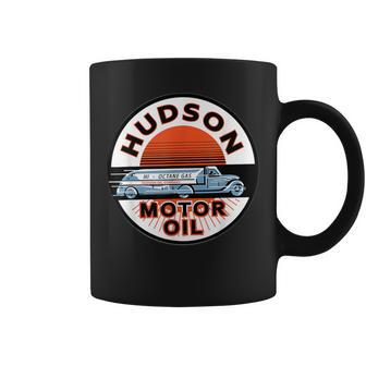 Retro Vintage Gas Station Hudson Motor Oil Car Bikes Garage Coffee Mug - Seseable