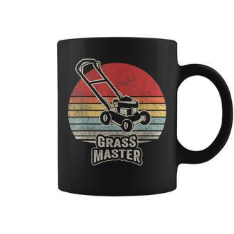 Retro Vintage Grass Master Lawn Mowing Lawn Mower Coffee Mug - Seseable