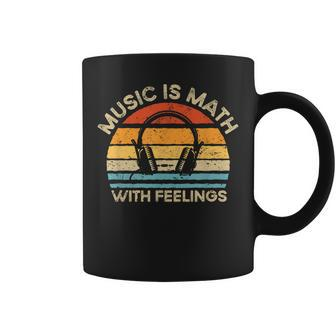 Retro Vintage Music Is Math With Feelings Coffee Mug - Monsterry DE