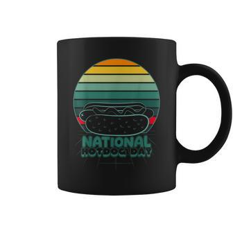 Retro Vintage National Hot Dog Day Hot Dog Lovers Coffee Mug - Monsterry CA