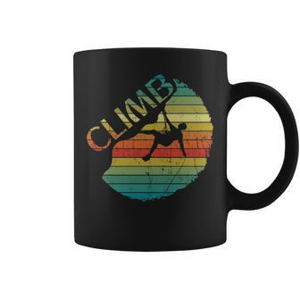 Retro Vintage Rock Climbing Climb Mountain Climber Coffee Mug | Mazezy