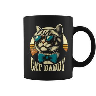 Retro Vintage Sunset Cat Daddy Feline Lover Father's Day Coffee Mug - Thegiftio UK