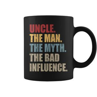 Retro Vintage Uncle The Man The Myth The Bad Influence Men Coffee Mug - Thegiftio UK