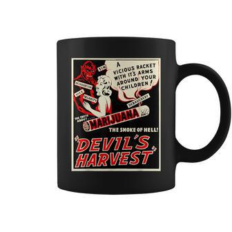 Retro Weed Art-Devil's Harvest Marijuana Weed Propaganda Coffee Mug - Monsterry UK