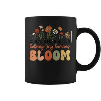 Retro Wildflower Early Intervention Helping Tiny Human Bloom Coffee Mug - Seseable