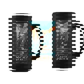Retro Yosemite California National Park Tunnel View Trails Coffee Mug - Thegiftio