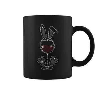 Rhinestone Easter Bunny Ears Wine Glass Bunny Wine Coffee Mug - Monsterry UK