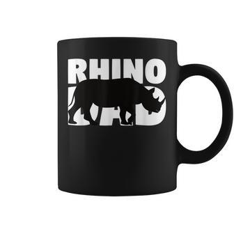 Rhino Dad Rhino Lover For Father Pet Animal Coffee Mug - Monsterry