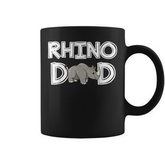 Rhino Dad Rhinoceros Daddy Father's Day Rhino Coffee Mug - Monsterry UK