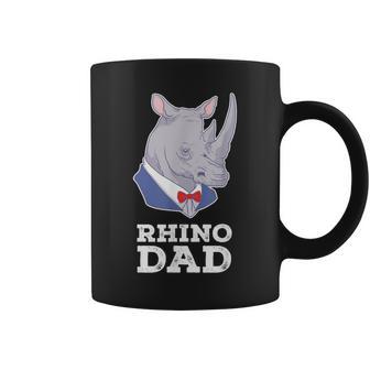 Rhino Dad Suit Animal Daddy Save Rhinoceros Men Coffee Mug - Monsterry CA