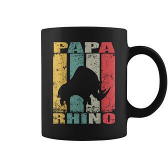 Rhino Papa Rhino Daddy Rhinoceros Dad Rhino Father Rhino Coffee Mug - Monsterry UK