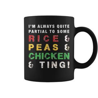 Rice And Peas And Chicken Jamaican Slang And Cuisine Coffee Mug - Monsterry UK