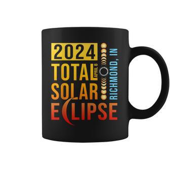 Richmond Indiana Total Solar Eclipse 2024 Coffee Mug | Mazezy