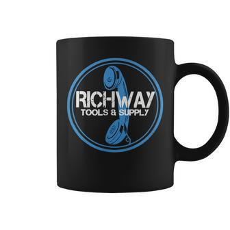 Richway Tools And Supply Distressed Logo On Front And Back Coffee Mug - Monsterry