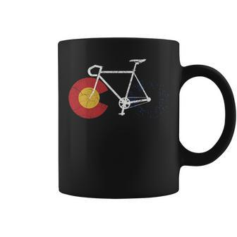 Ride Colorado Cycling T Cycle Colorado Bicycle Coffee Mug | Mazezy