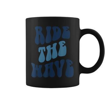 Ride The Wave Vintage Retro A Great For Surfing Coffee Mug - Monsterry