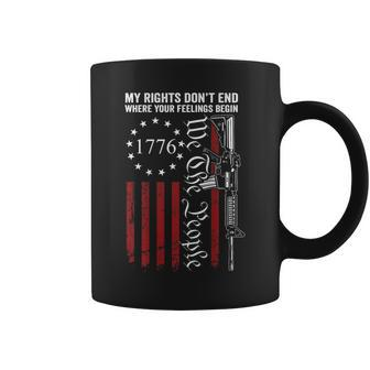 My Rights Don't End Where Your Feelings Begin Gun On Back Coffee Mug - Monsterry UK