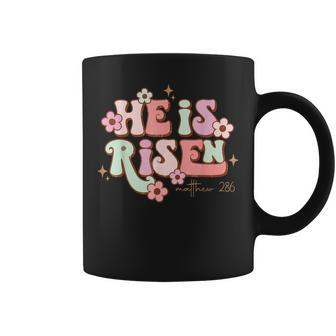 He Is Risen Matthew 286 Happy Easter Retro Christian Jesus Coffee Mug - Seseable