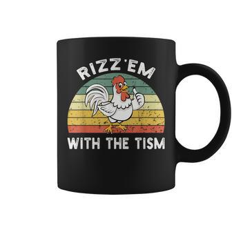 Rizz Em With The Tism Meme Retro Coffee Mug - Monsterry