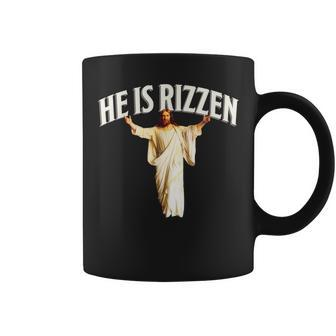 He Is Rizzen Christian Religious Faith Cross Jesus Coffee Mug - Monsterry UK