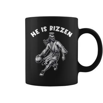 He Is Rizzen Jesus Playing Basketball Easter Day Coffee Mug - Monsterry UK