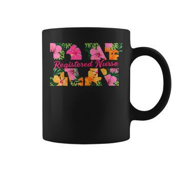 Rn Aloha Nurse Tropical Flowers Summer Hawaii Rn Beach Vibe Coffee Mug - Monsterry UK
